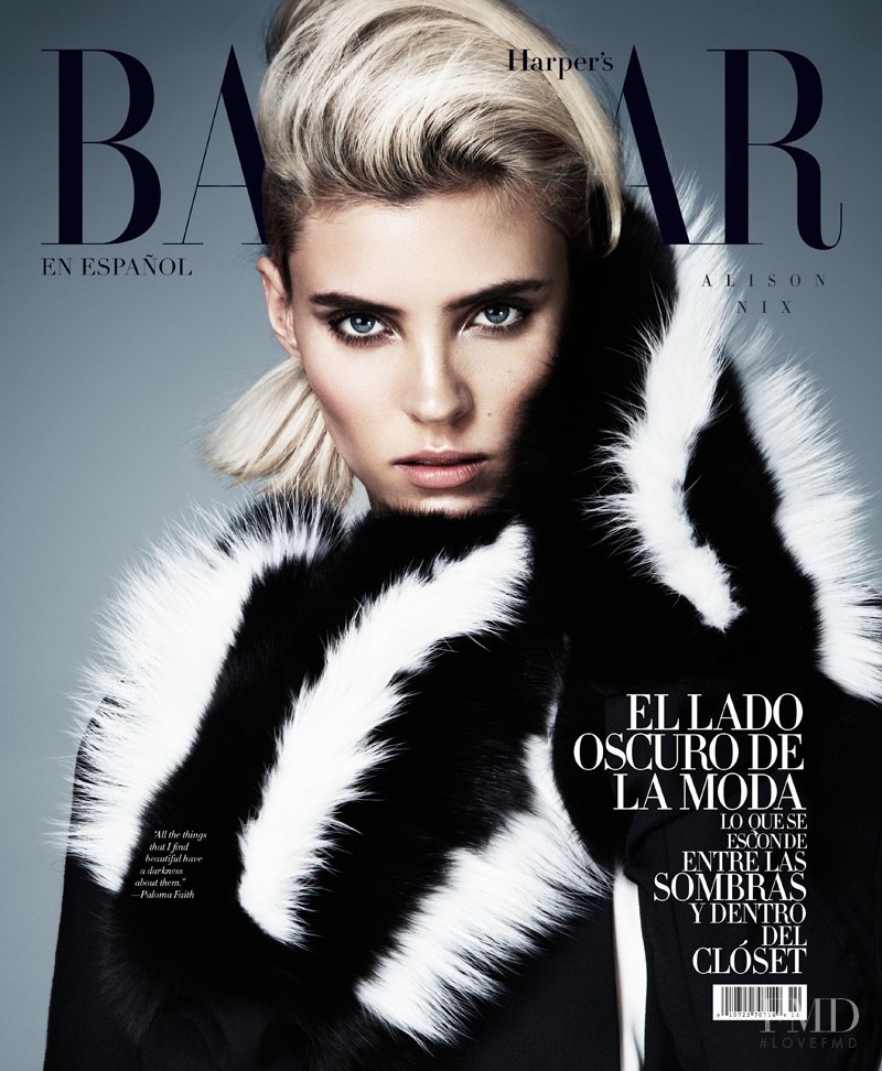 Alison Nix featured on the Harper\'s Bazaar Spain cover from October 2013