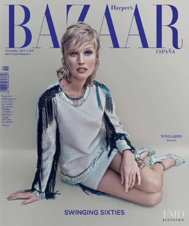 Toni Garrn featured on the Harper\'s Bazaar Spain cover from November 2014