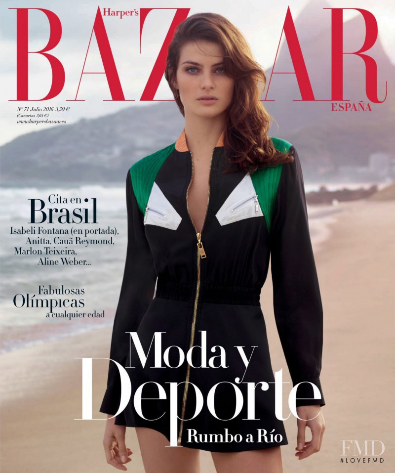Isabeli Fontana featured on the Harper\'s Bazaar Spain cover from July 2016
