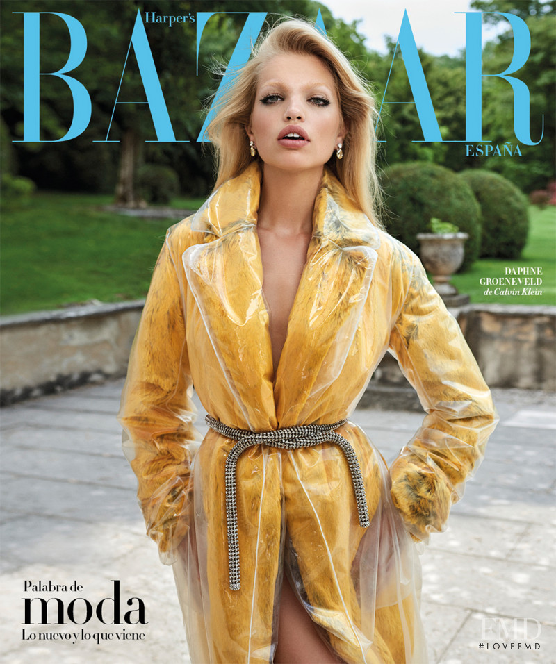 Daphne Groeneveld featured on the Harper\'s Bazaar Spain cover from August 2017