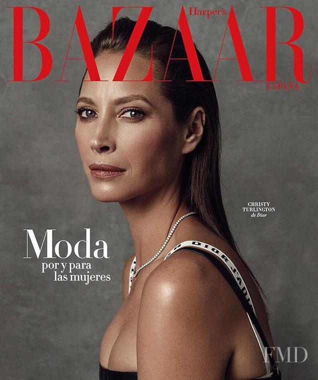 Christy Turlington featured on the Harper\'s Bazaar Spain cover from March 2017