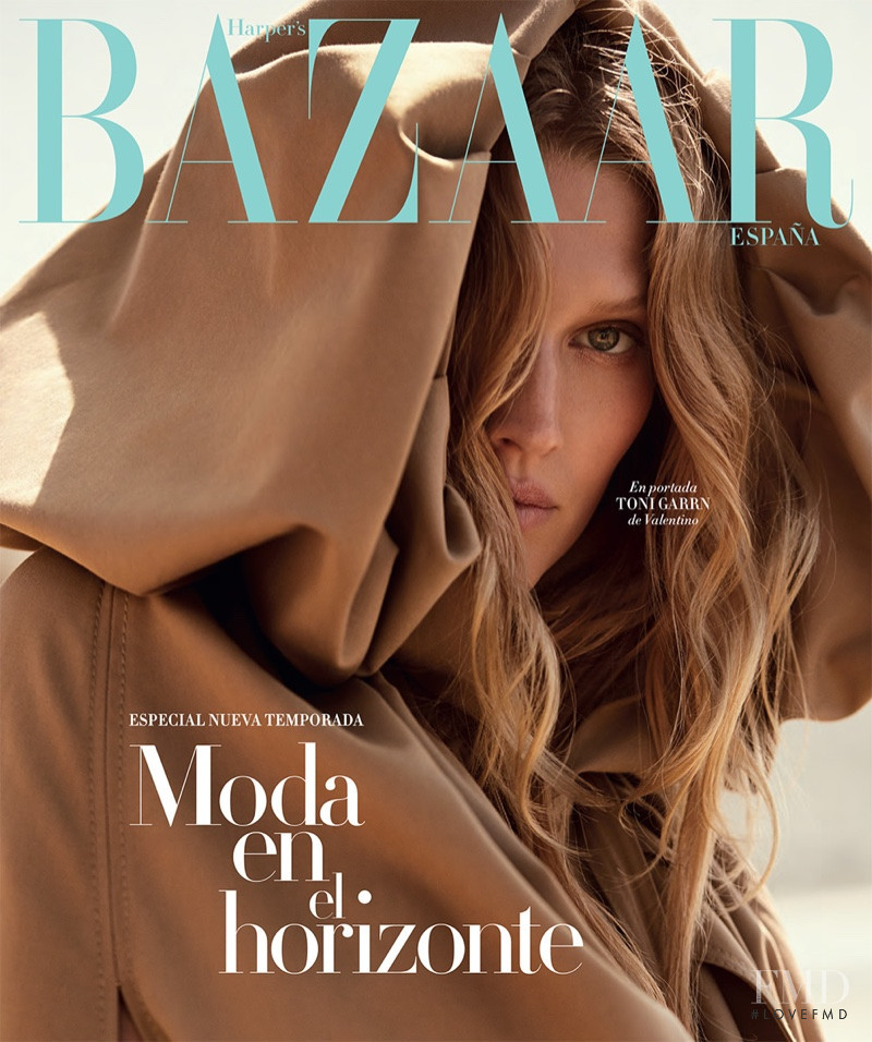 Toni Garrn featured on the Harper\'s Bazaar Spain cover from August 2018