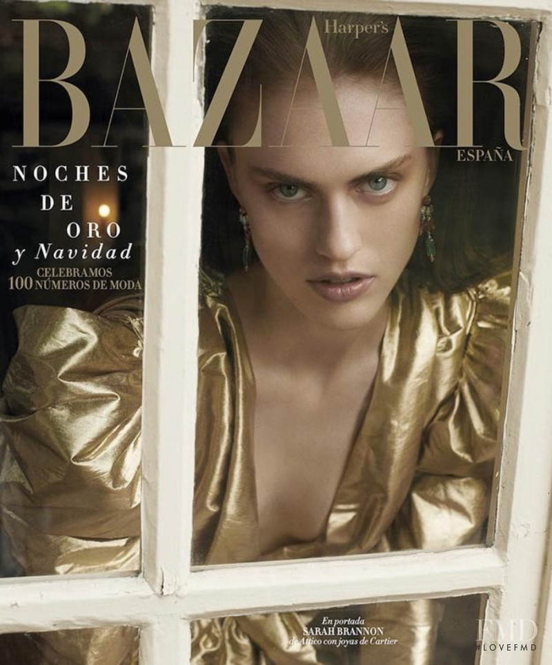 Sarah Brannon featured on the Harper\'s Bazaar Spain cover from December 2018