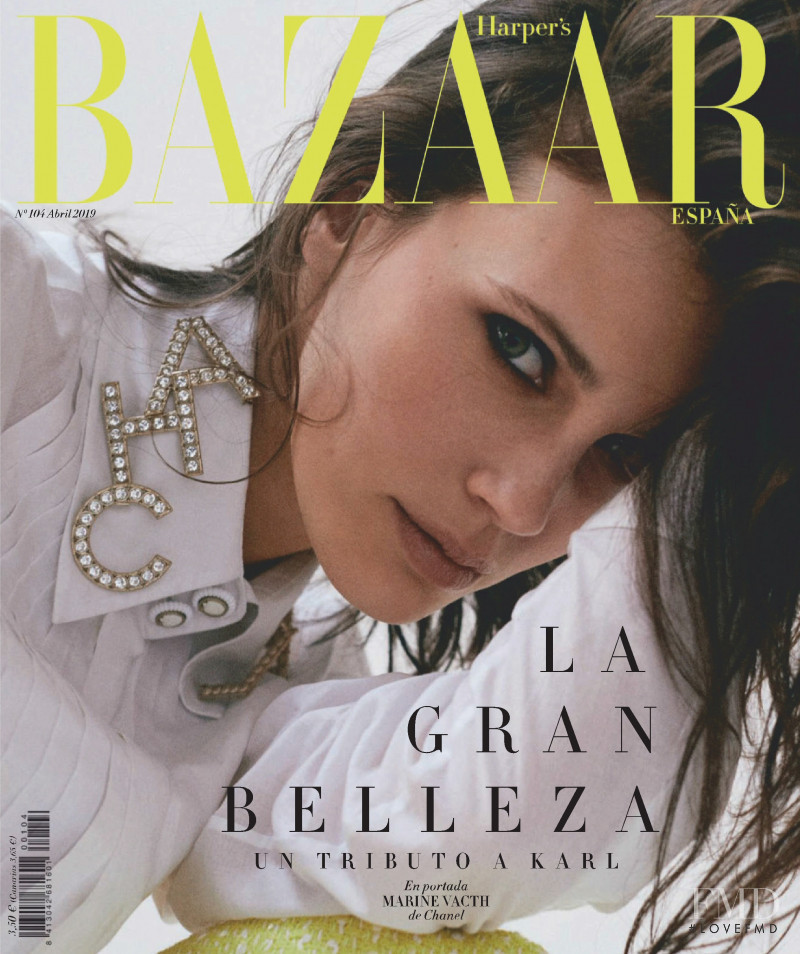 Marine Vacth featured on the Harper\'s Bazaar Spain cover from April 2019