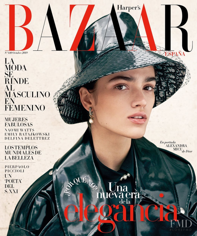 Alexandra Maria Micu featured on the Harper\'s Bazaar Spain cover from October 2019