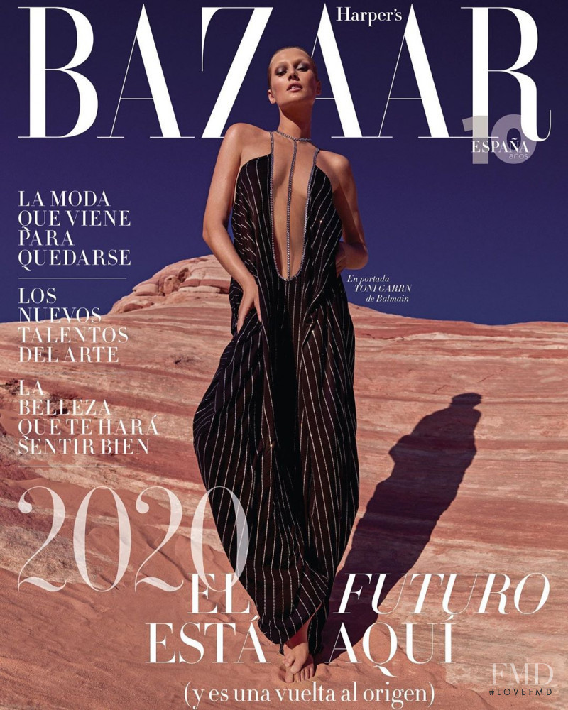 Toni Garrn featured on the Harper\'s Bazaar Spain cover from January 2020