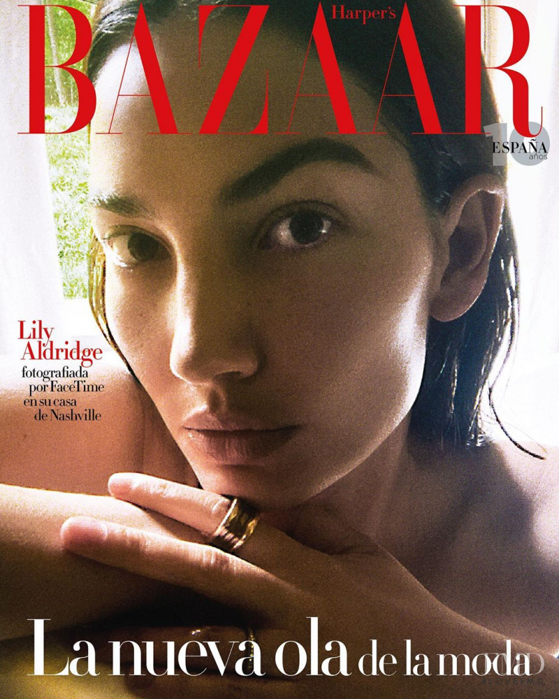 Lily Aldridge featured on the Harper\'s Bazaar Spain cover from June 2020