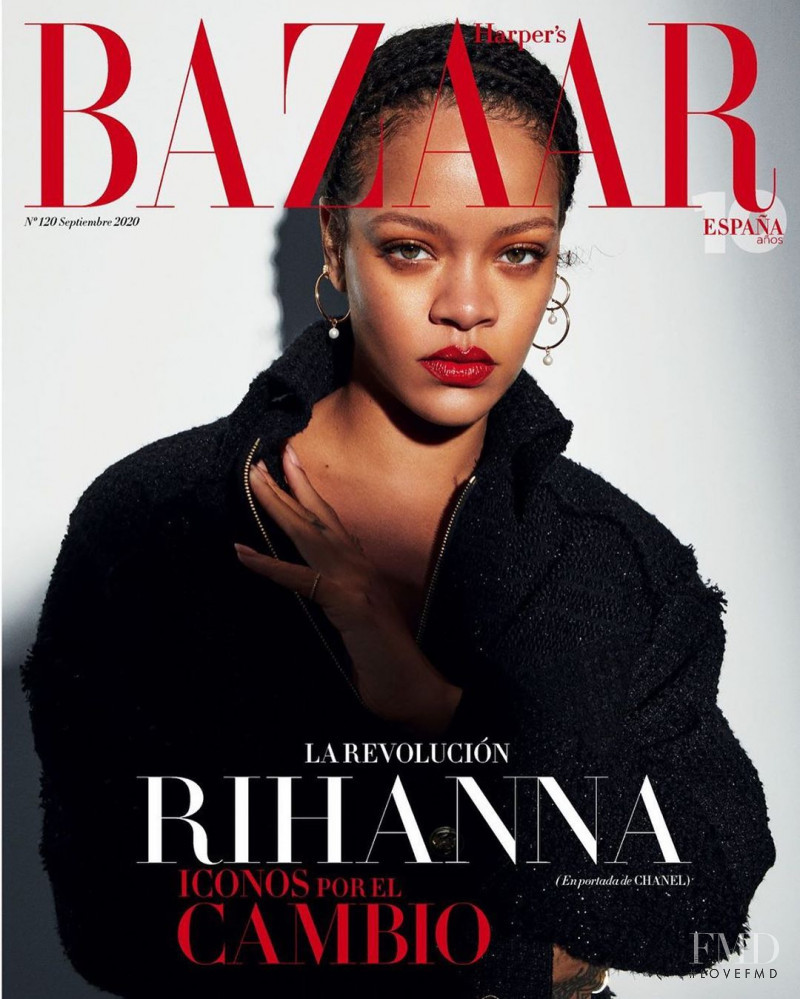 Rihanna featured on the Harper\'s Bazaar Spain cover from September 2020