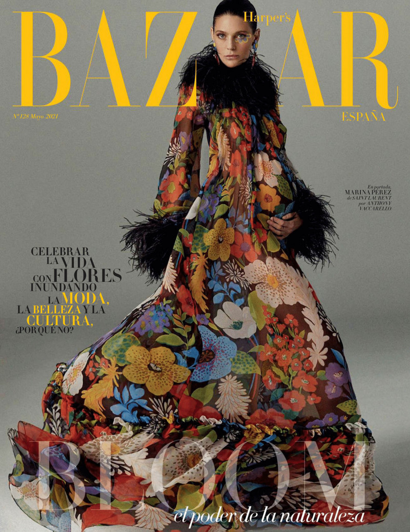 Marina Pérez featured on the Harper\'s Bazaar Spain cover from May 2021
