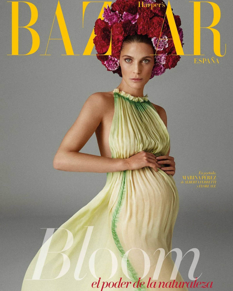 Marina Pérez featured on the Harper\'s Bazaar Spain cover from May 2021