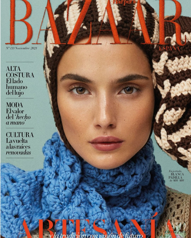 Blanca Padilla featured on the Harper\'s Bazaar Spain cover from November 2021