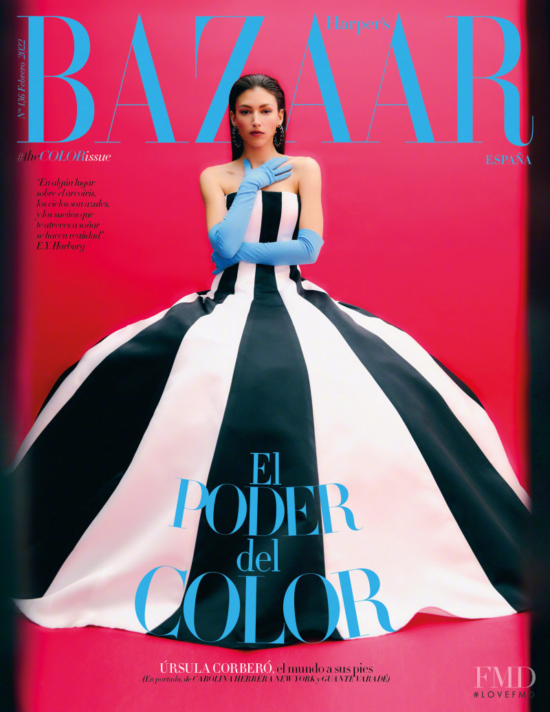Úrsula Corberó featured on the Harper\'s Bazaar Spain cover from February 2022