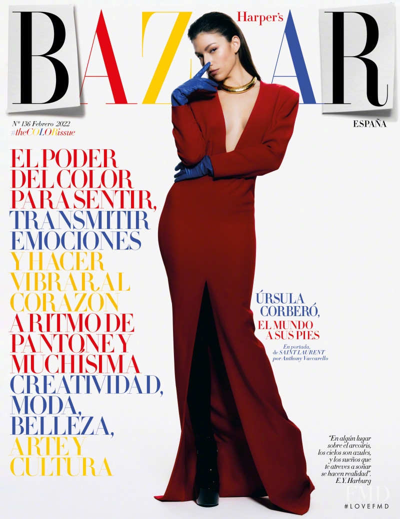 Úrsula Corberó featured on the Harper\'s Bazaar Spain cover from February 2022