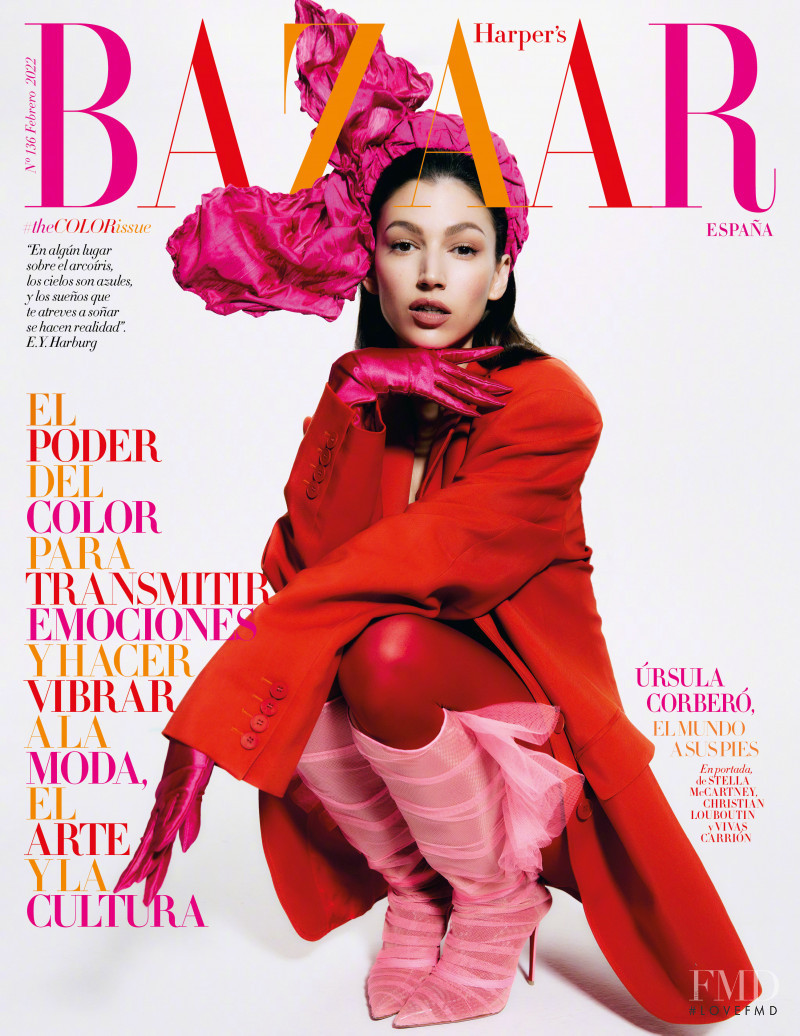 Úrsula Corberó featured on the Harper\'s Bazaar Spain cover from February 2022