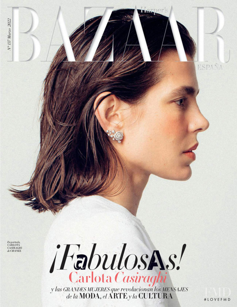 Charlotte Casiraghi featured on the Harper\'s Bazaar Spain cover from March 2022