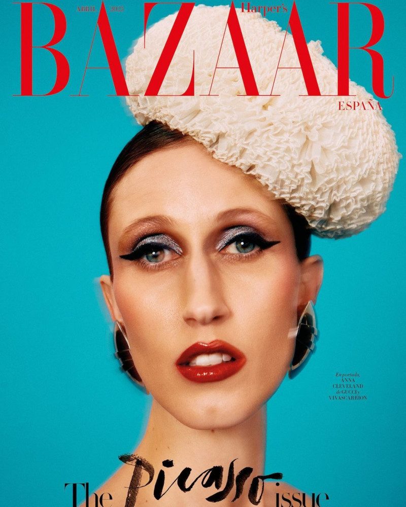 Anna Cleveland featured on the Harper\'s Bazaar Spain cover from April 2023