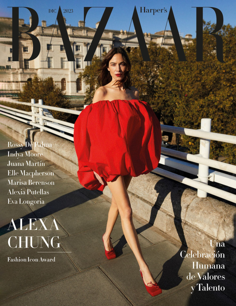 Alexa Chung featured on the Harper\'s Bazaar Spain cover from December 2023