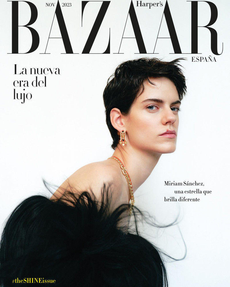 Miriam Sanchez featured on the Harper\'s Bazaar Spain cover from November 2023