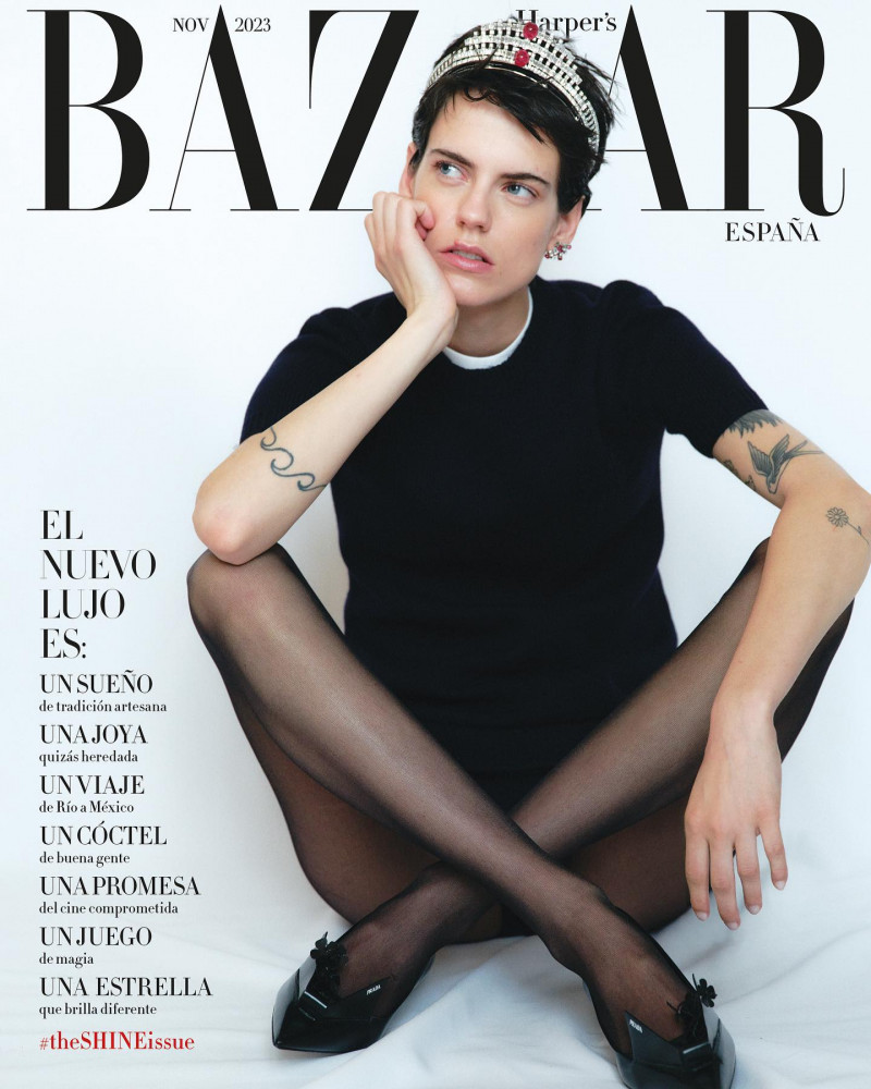 Miriam Sanchez featured on the Harper\'s Bazaar Spain cover from November 2023