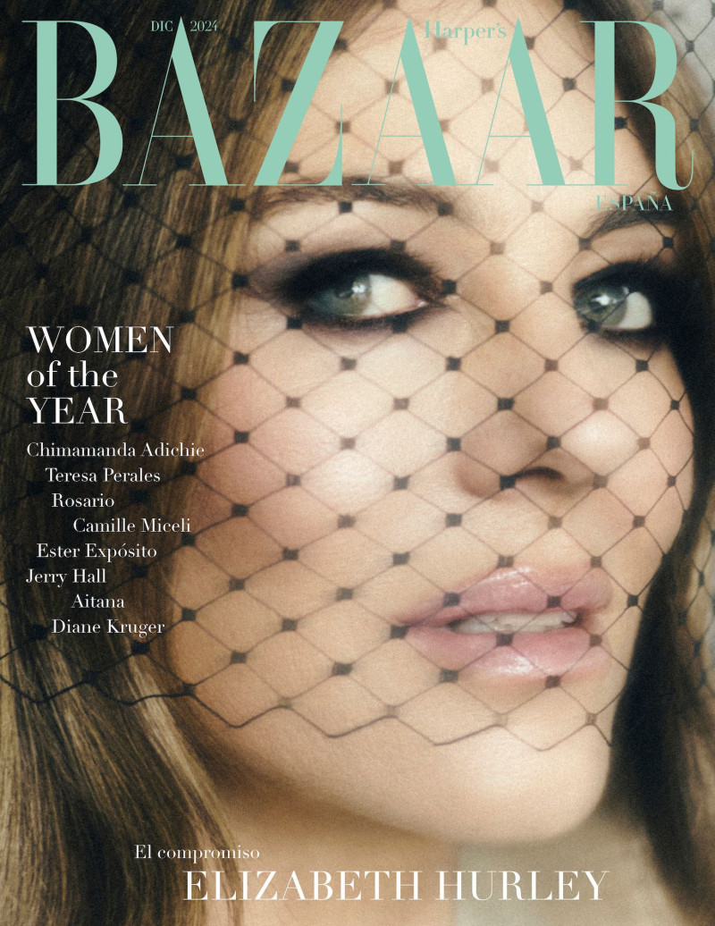 Elizabeth Hurley featured on the Harper\'s Bazaar Spain cover from December 2024