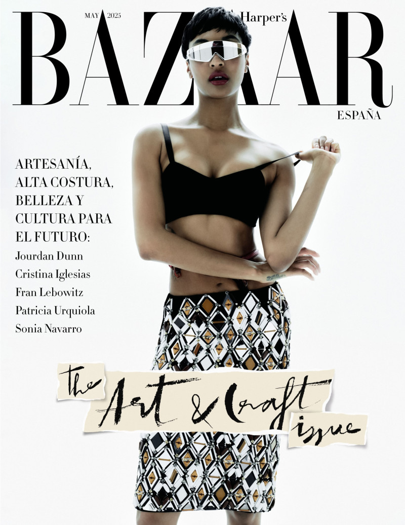 Jourdan Dunn featured on the Harper\'s Bazaar Spain cover from May 2025