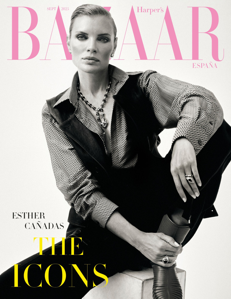Esther Cañadas featured on the Harper\'s Bazaar Spain cover from September 2025