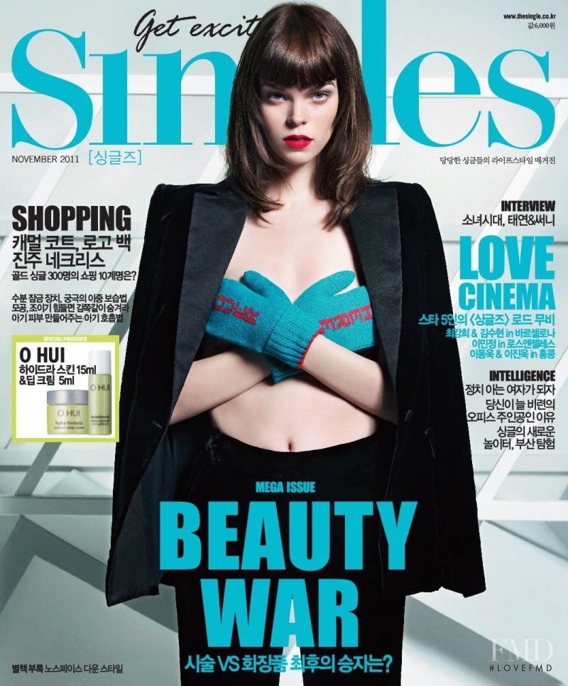Meghan Collison featured on the Singles cover from November 2011