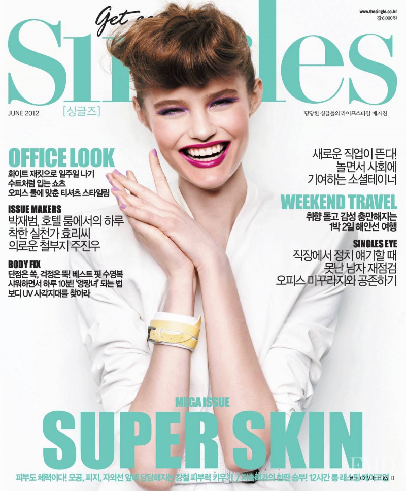 Katie Fogarty featured on the Singles cover from June 2012