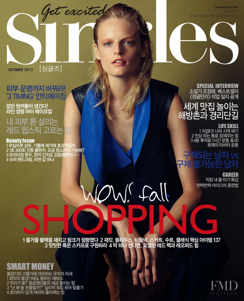 Hanne Gaby Odiele featured on the Singles cover from October 2013