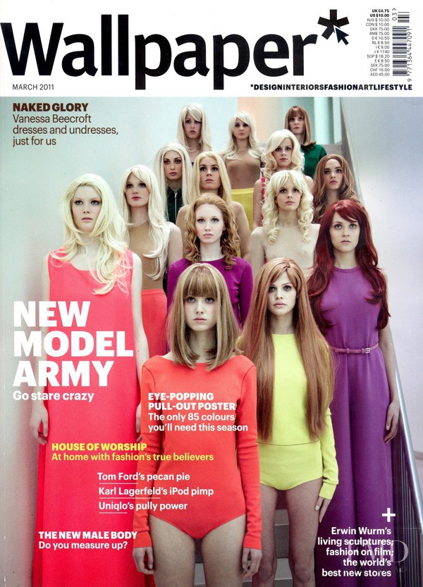 Karoline Rhode, Vanessa Friederike, Tatiana C, Lisa T, Jelena, Laura Fleischhacker featured on the Wallpaper* cover from March 2011