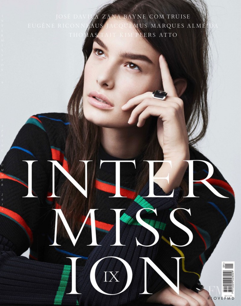 Ophélie Guillermand featured on the Intermission Magazine cover from March 2014