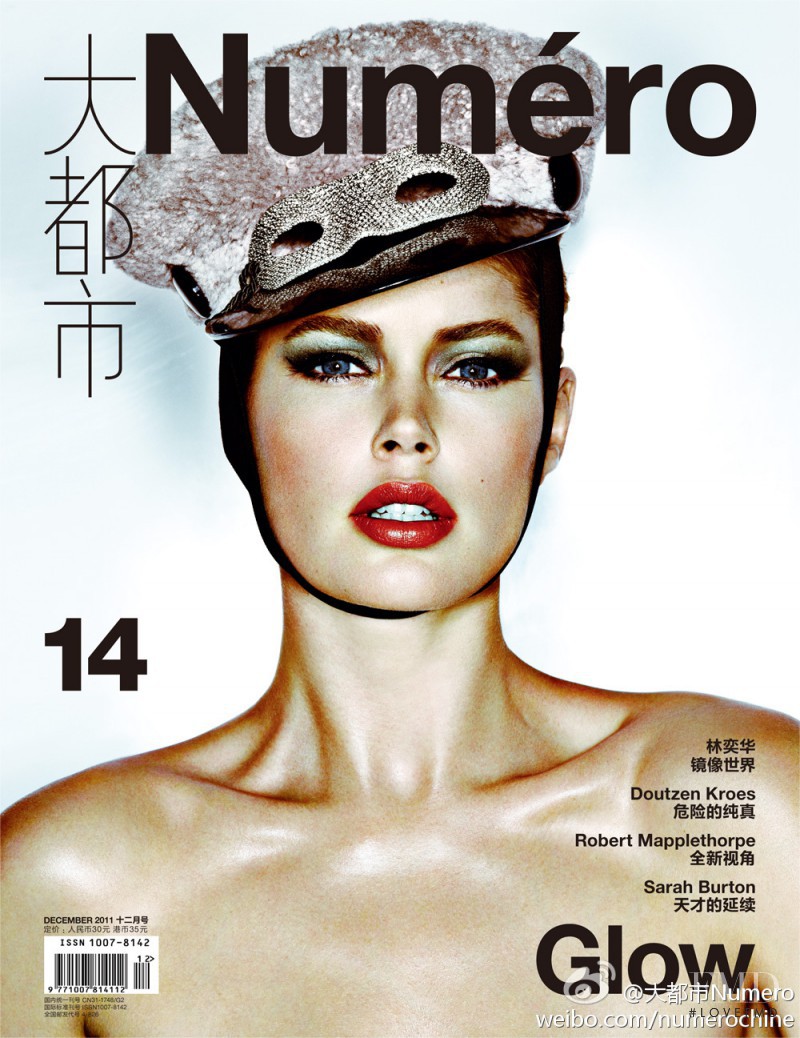 Doutzen Kroes featured on the Numéro China cover from December 2011