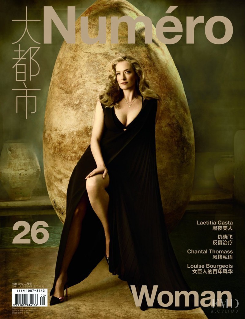 Tatjana Patitz featured on the Numéro China cover from February 2013
