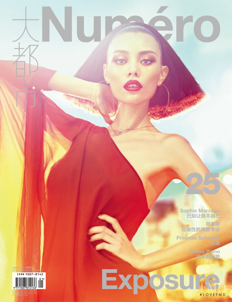 Abigale Ge  featured on the Numéro China cover from January 2013