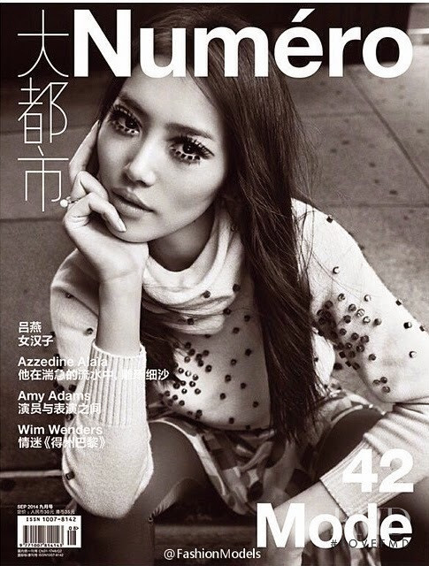 Liu Wen featured on the Numéro China cover from September 2014