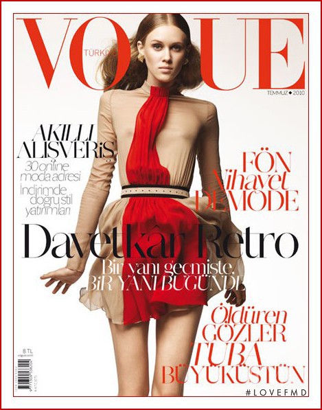 Marike Le Roux featured on the Vogue Turkey cover from July 2010