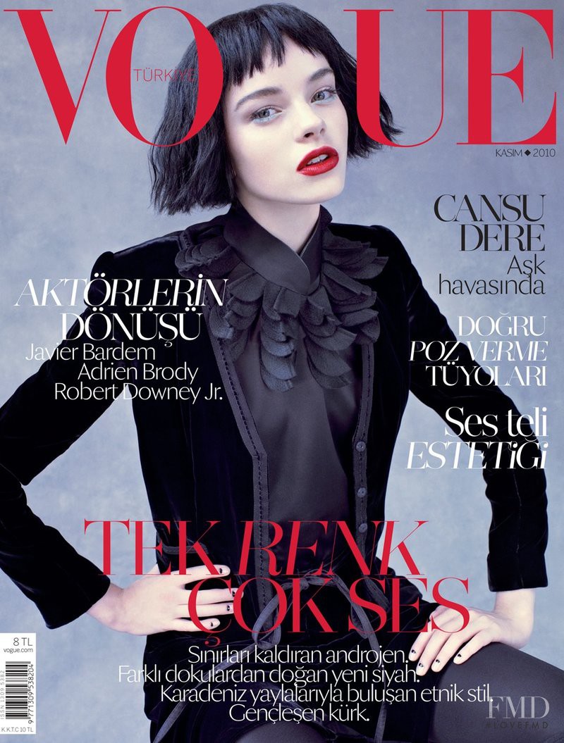 Gwen Loos featured on the Vogue Turkey cover from November 2010