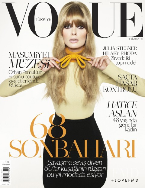Julia Stegner featured on the Vogue Turkey cover from October 2010