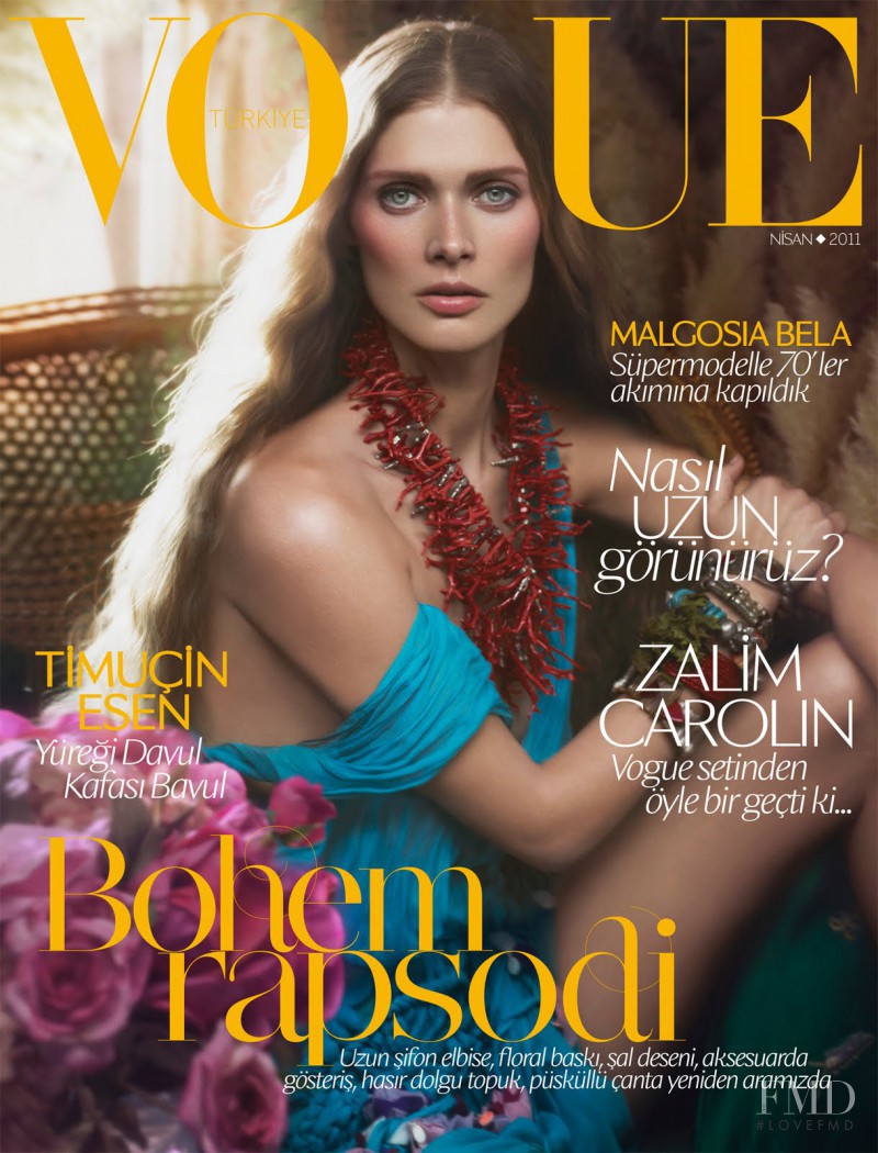 Malgosia Bela featured on the Vogue Turkey cover from April 2011