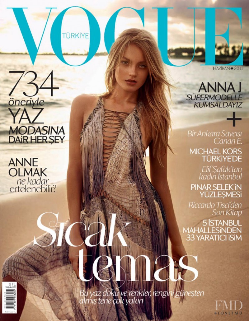 Anna Maria Jagodzinska featured on the Vogue Turkey cover from June 2011