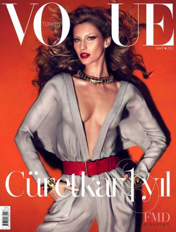 Gisele Bundchen featured on the Vogue Turkey cover from March 2011