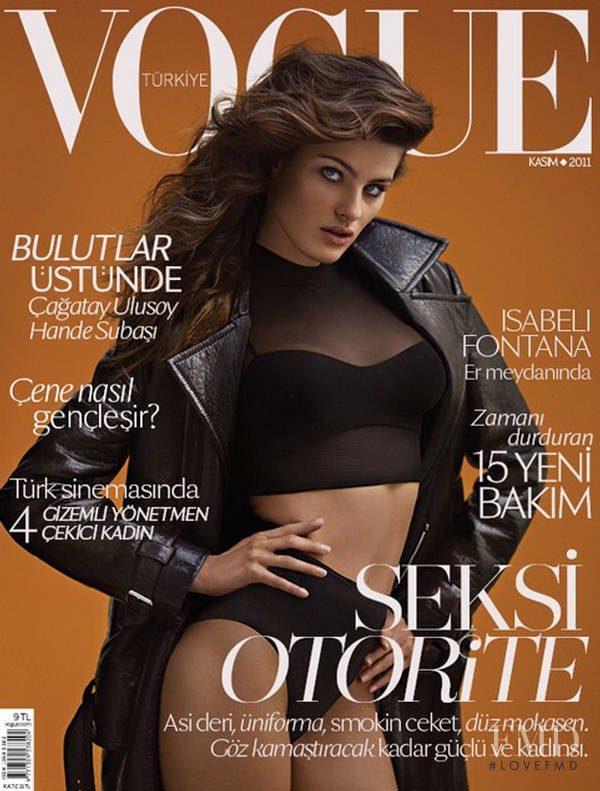 Isabeli Fontana featured on the Vogue Turkey cover from November 2011