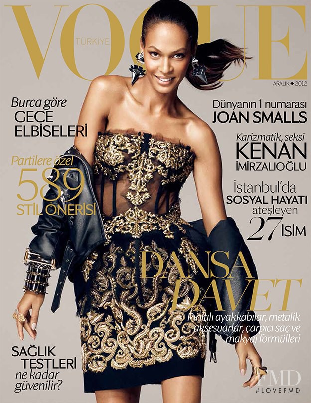 Joan Smalls featured on the Vogue Turkey cover from December 2012