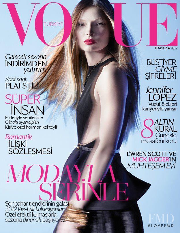 Carola Remer featured on the Vogue Turkey cover from July 2012