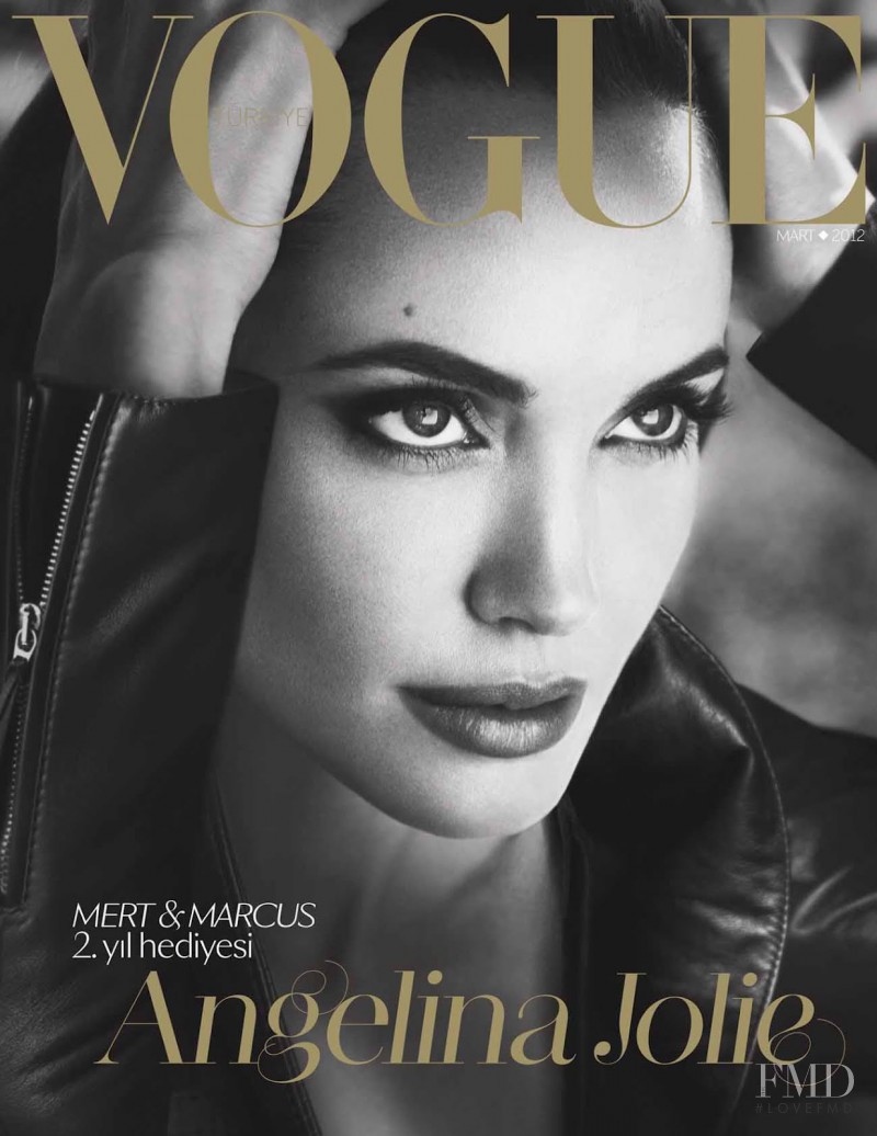 Angelina Jolie featured on the Vogue Turkey cover from March 2012
