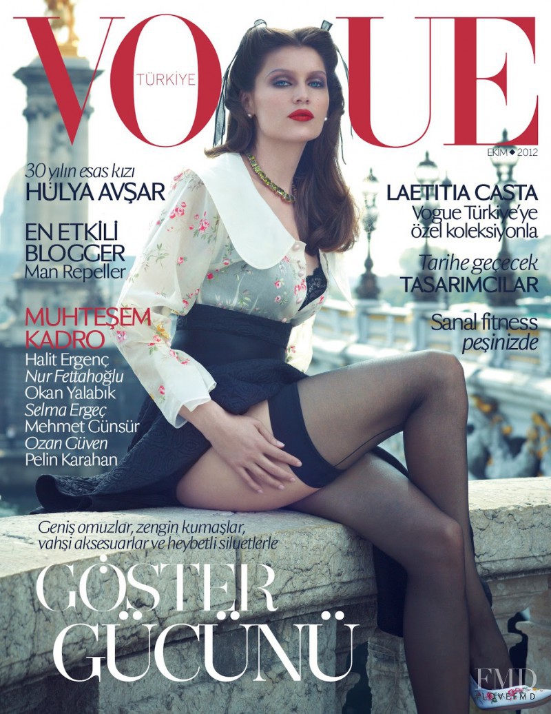 Laetitia Casta featured on the Vogue Turkey cover from October 2012