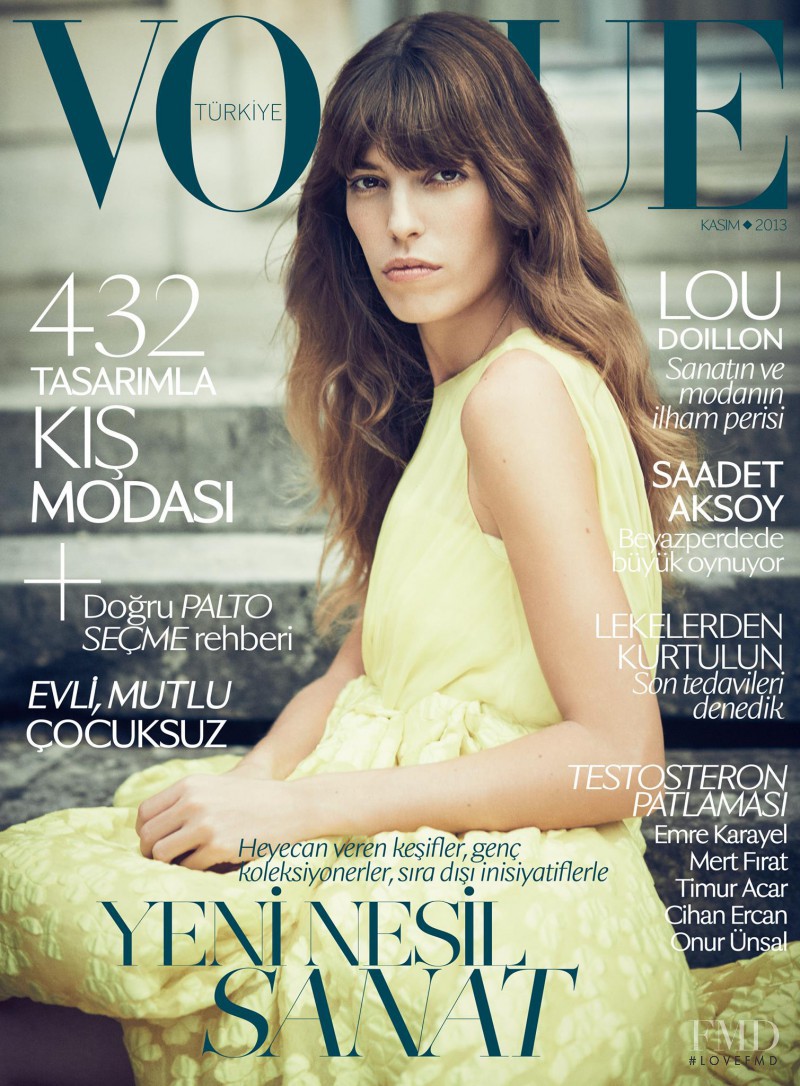 Lou Doillon featured on the Vogue Turkey cover from November 2013