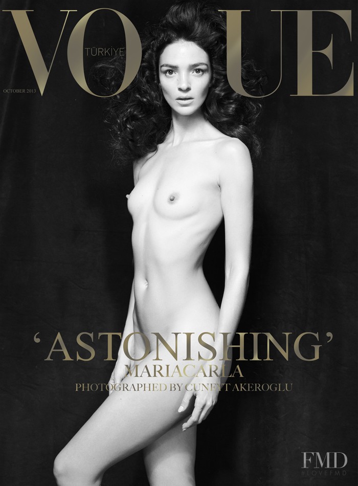 Mariacarla Boscono featured on the Vogue Turkey cover from October 2013