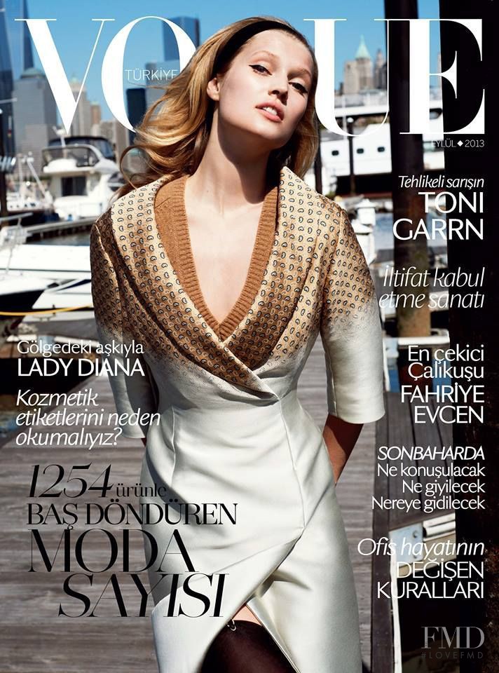 Toni Garrn featured on the Vogue Turkey cover from September 2013