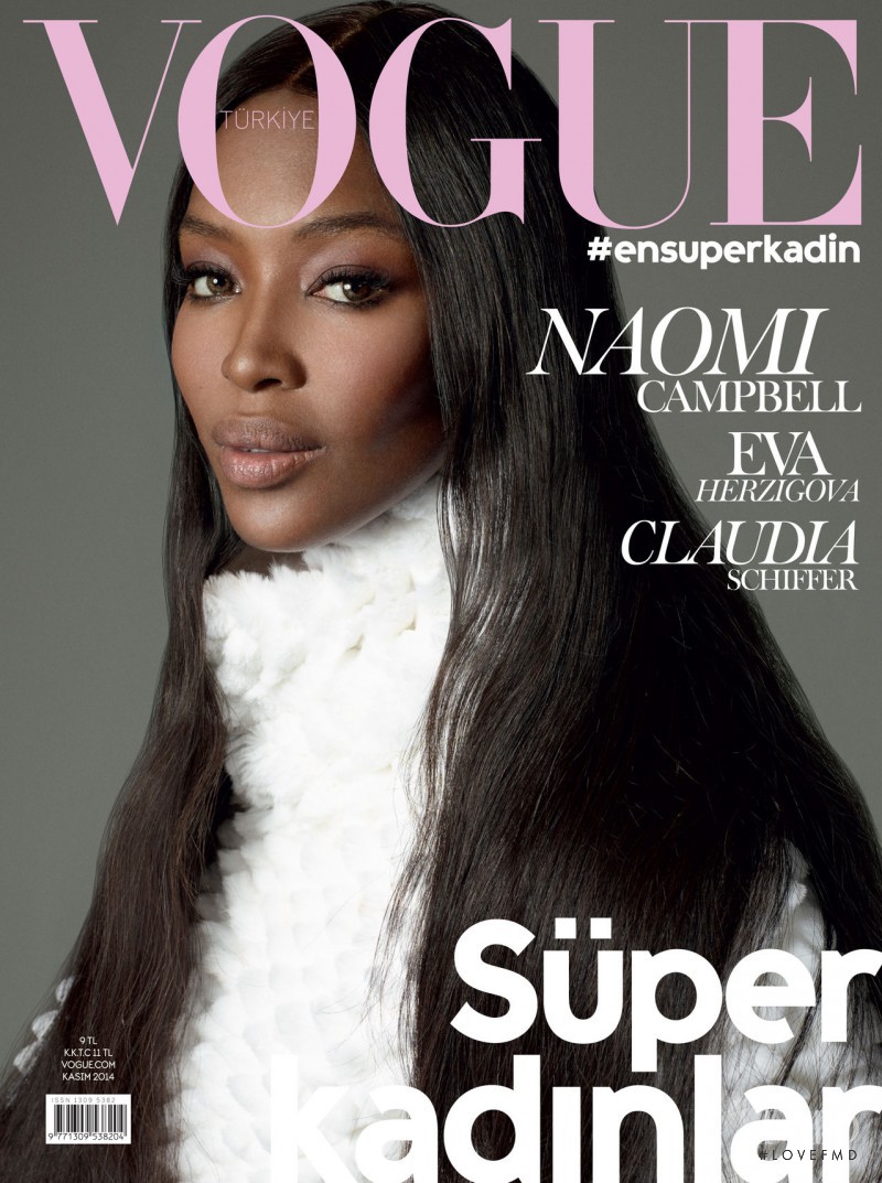 Naomi Campbell featured on the Vogue Turkey cover from November 2014